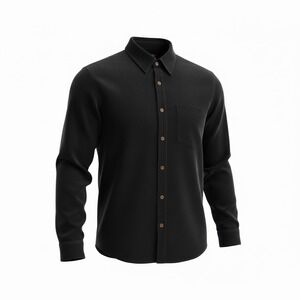 Cotton On Men's Portland Long Sleeve Shirt Classic Fit Washed Black Cord sz M